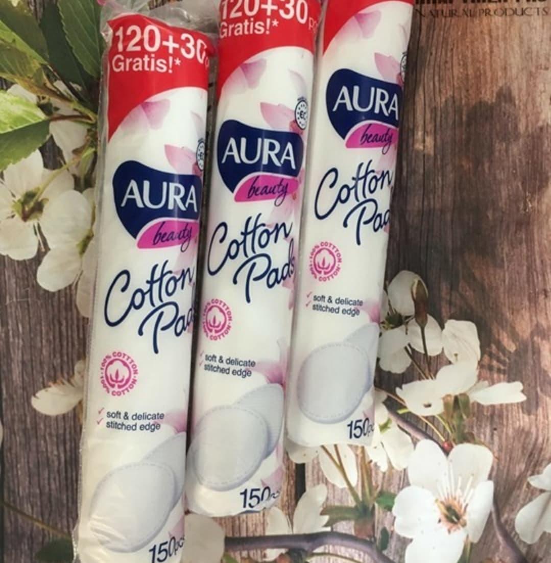 Combo 5 bông tẩy trang aura 150m