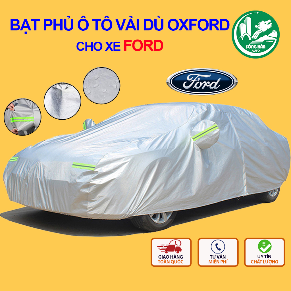 Bạt phủ trùm kín bảo vệ oto, áo bạc trùm xe vải dù oxford cao cấp xe Ford Ecosport,Fiesta,Focus, Everest,Explorer,Ranger áo trùm che phủ xe hơi, bạc chống nóng, mưa