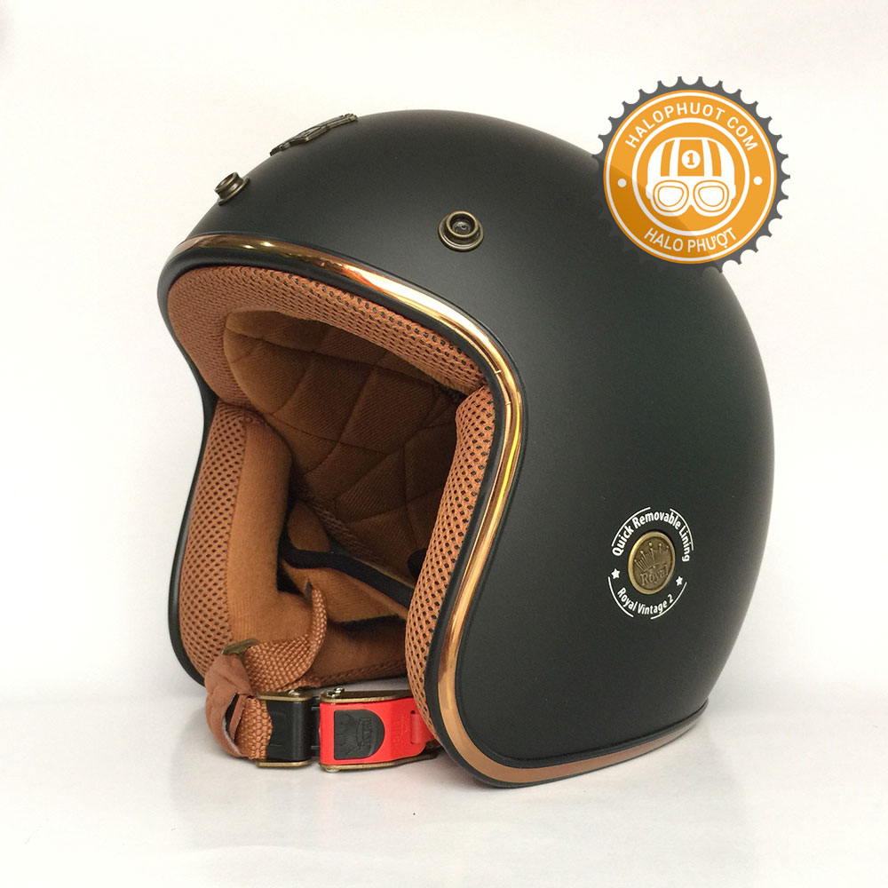 Nón bảo hiểm 3/4 royal m20c đen nhám cao cấp
