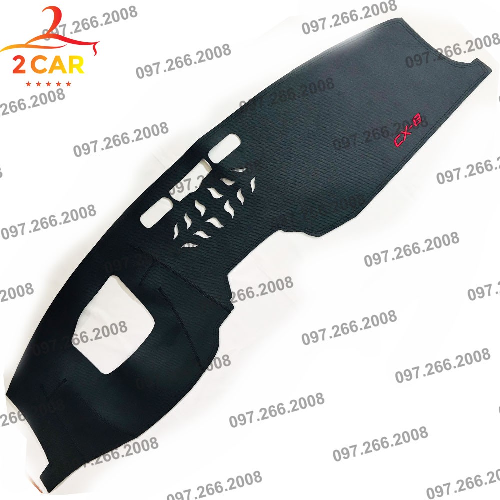 Thảm taplo mazda cx8 da cacbon cao cấp