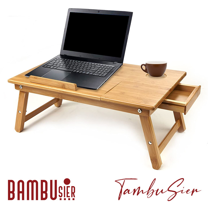 Bàn laptop gỗ tre gấp gọn tăng chiều cao _ TABLIX-02