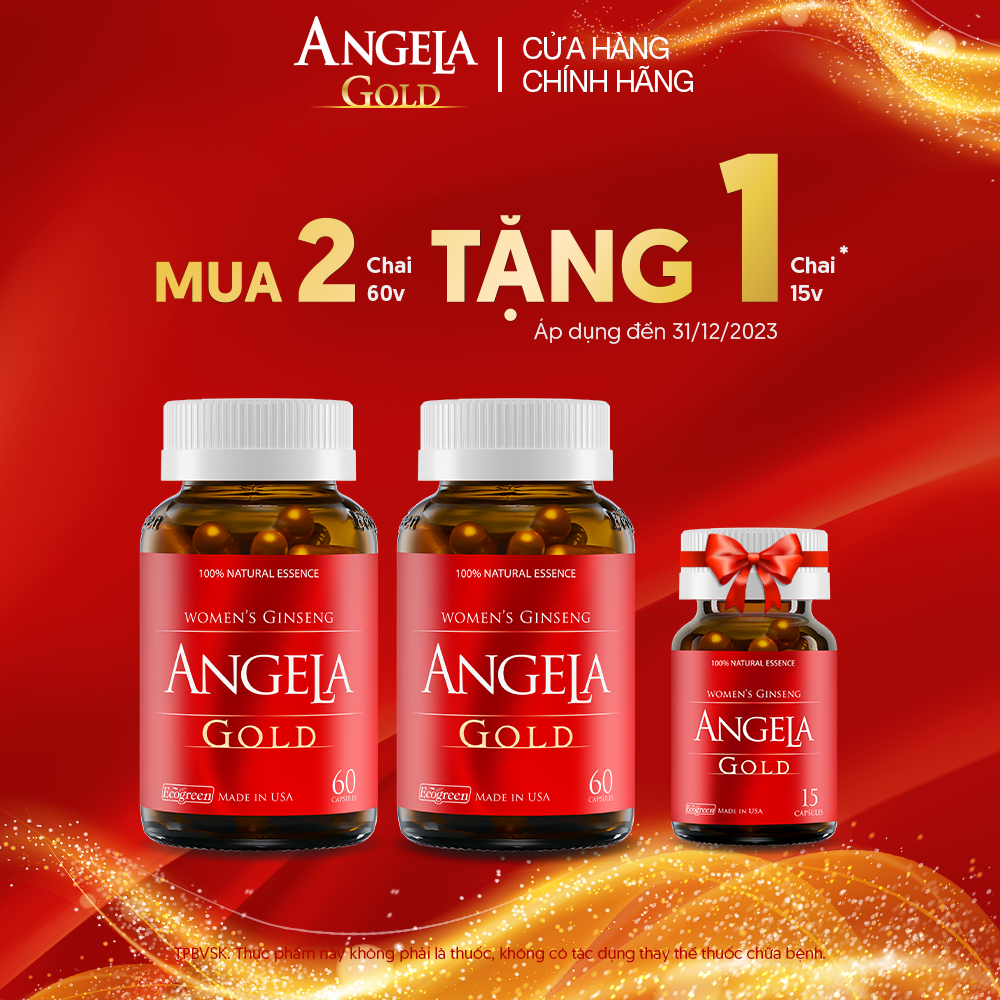 ANGELA GOLD tăng cường sinh lý nữ với Lepidium Meyenii, P.Leucotomos - Hàng chính hãng