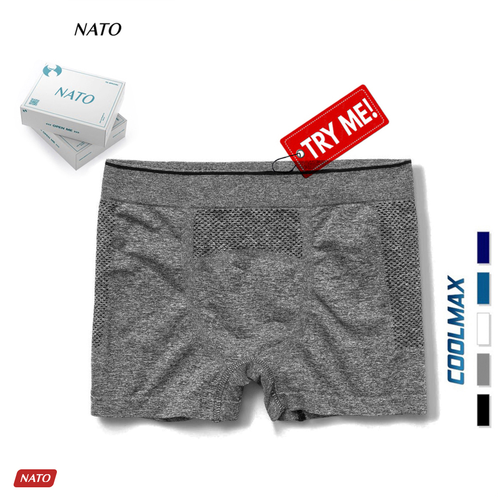COMBO Quần Lót GREY Nam Vải Cotton 100% Thun Lạnh Lưới Lỗ Cao Cấp Màu Đen Xám Trơn Boxer Sịp Đùi Tam Giác Xì Lip Sì Co Giãn NATO
