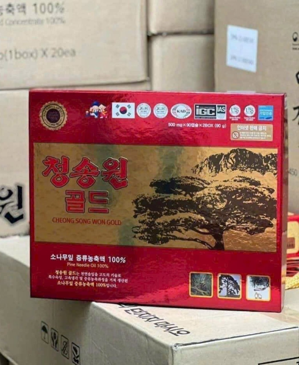 Tinh dầu thông đỏ cheongsongwon gold hàn quốc
