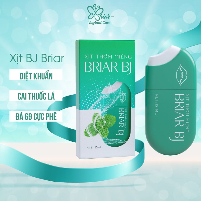 Xịt thơm miệng kháng khuẩn briar bjbuscu mát lạnh vị bạc hà evashop69 - 15ml