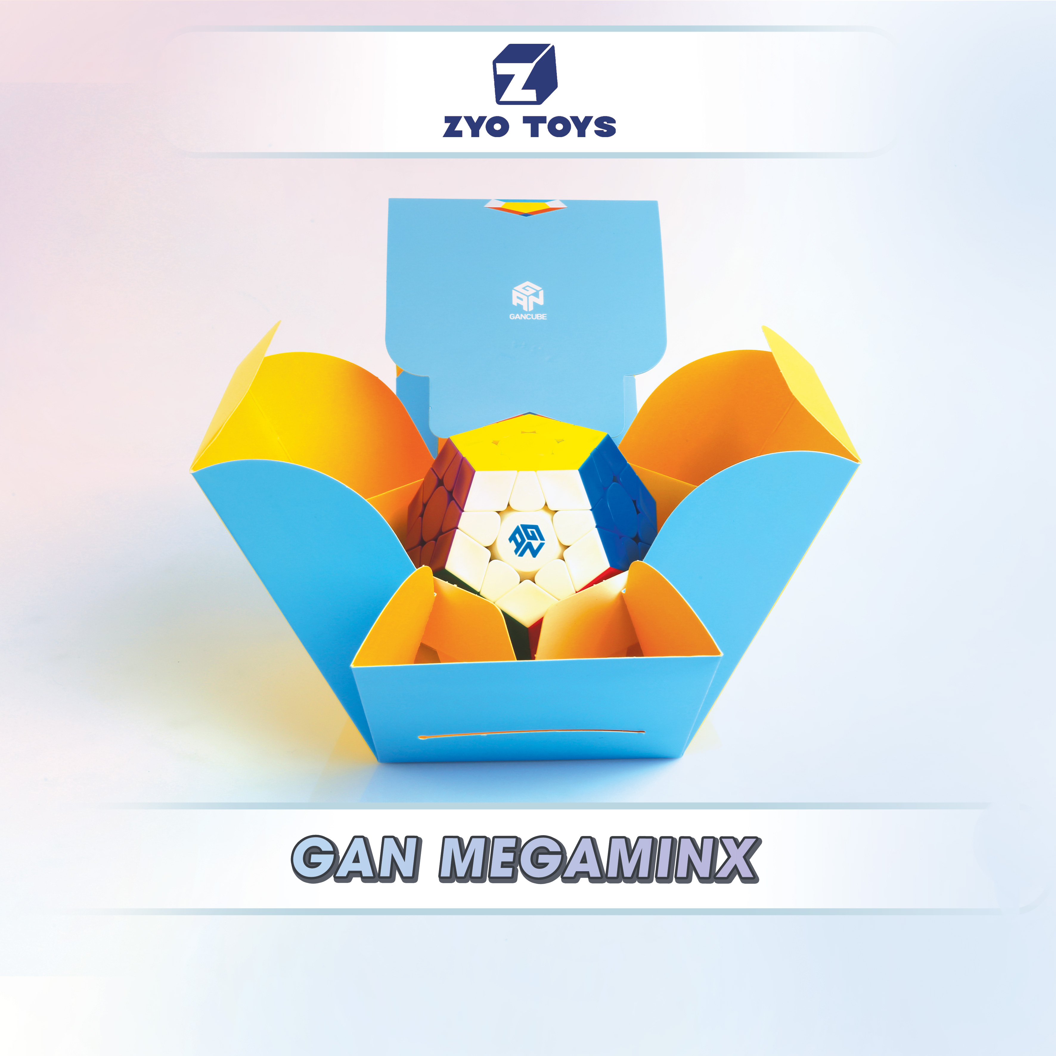 Rubik biến thể gan megaminx m stickerless nam châm 12 mặt - rubik nam châm biến thể 12 mặt gan megaminx m - zyo toys