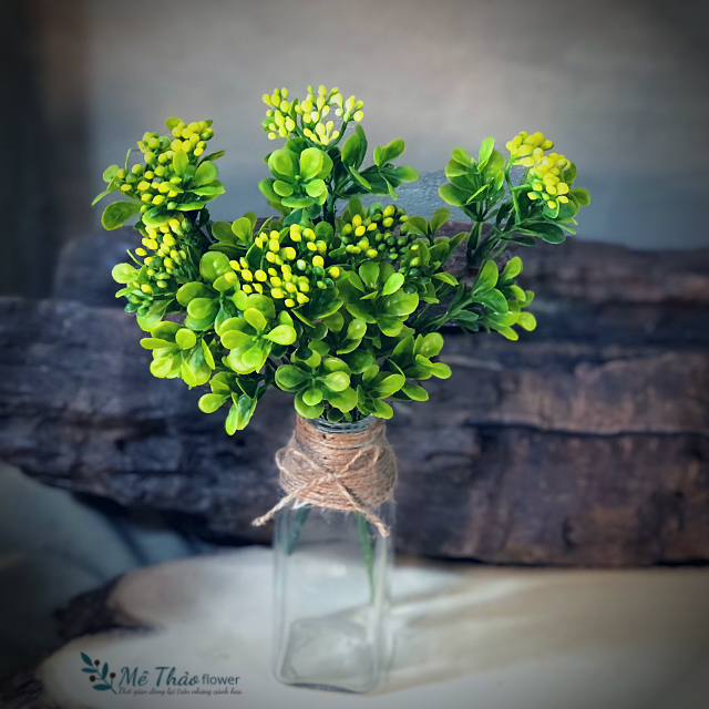 (Ảnh Shop Chụp) Cành Lá Bỏng Giả CHất Liệu Cao Cấp Cắm Lọ Hoa Trang Trí Nhà Cửa, Phòng Khách, Bàn Làm Việc Mê Thảo Flowe