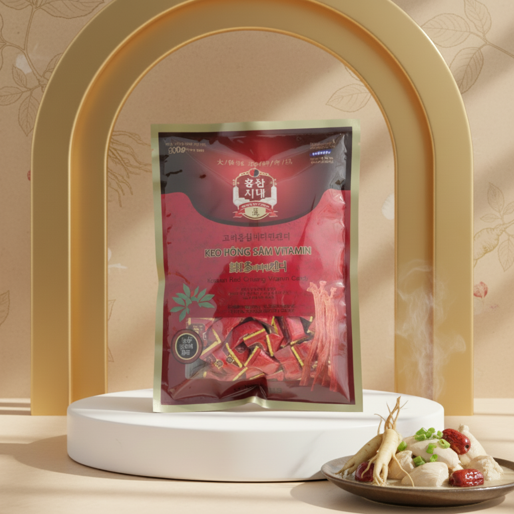 (Combo 5 Packages) Ecobin Ginseng Candy 800Gr