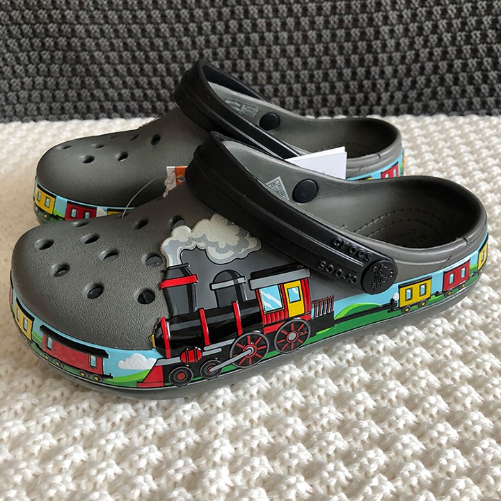 Sục BAND CROCS in hình tàu hỏa 3D
