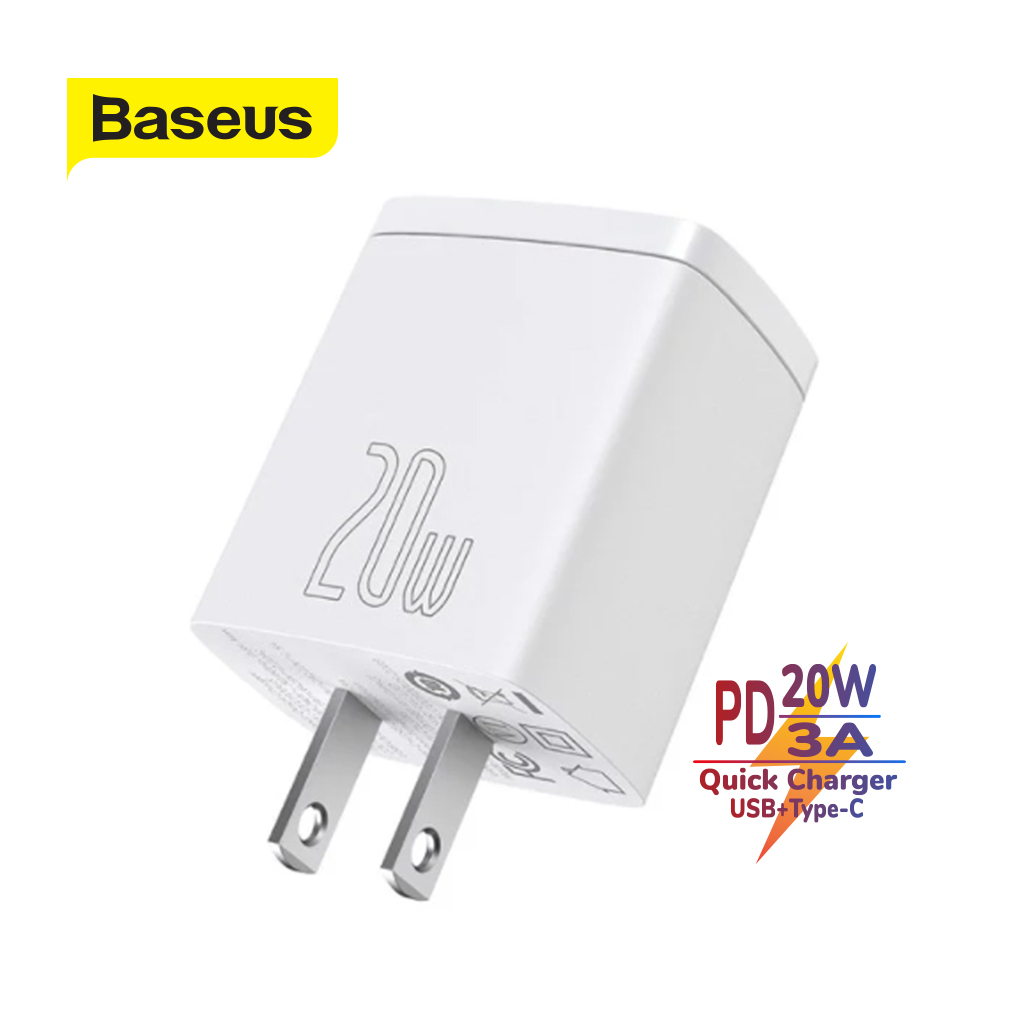 Củ sạc nhanh PD 20W Baseus Compact Quick Charger 2 cổng nhỏ gọn