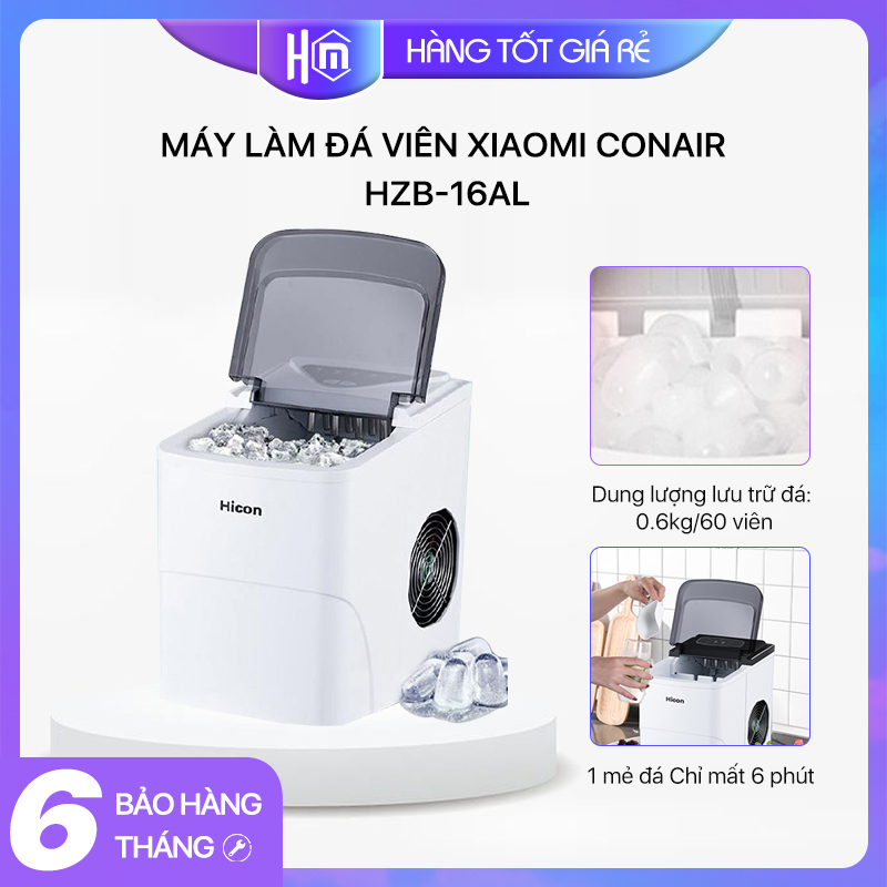 Máy làm đá Xiaomi Youpin mini công suất lớn hoàn toàn tự động nhanh chóng làm được 15kg đá