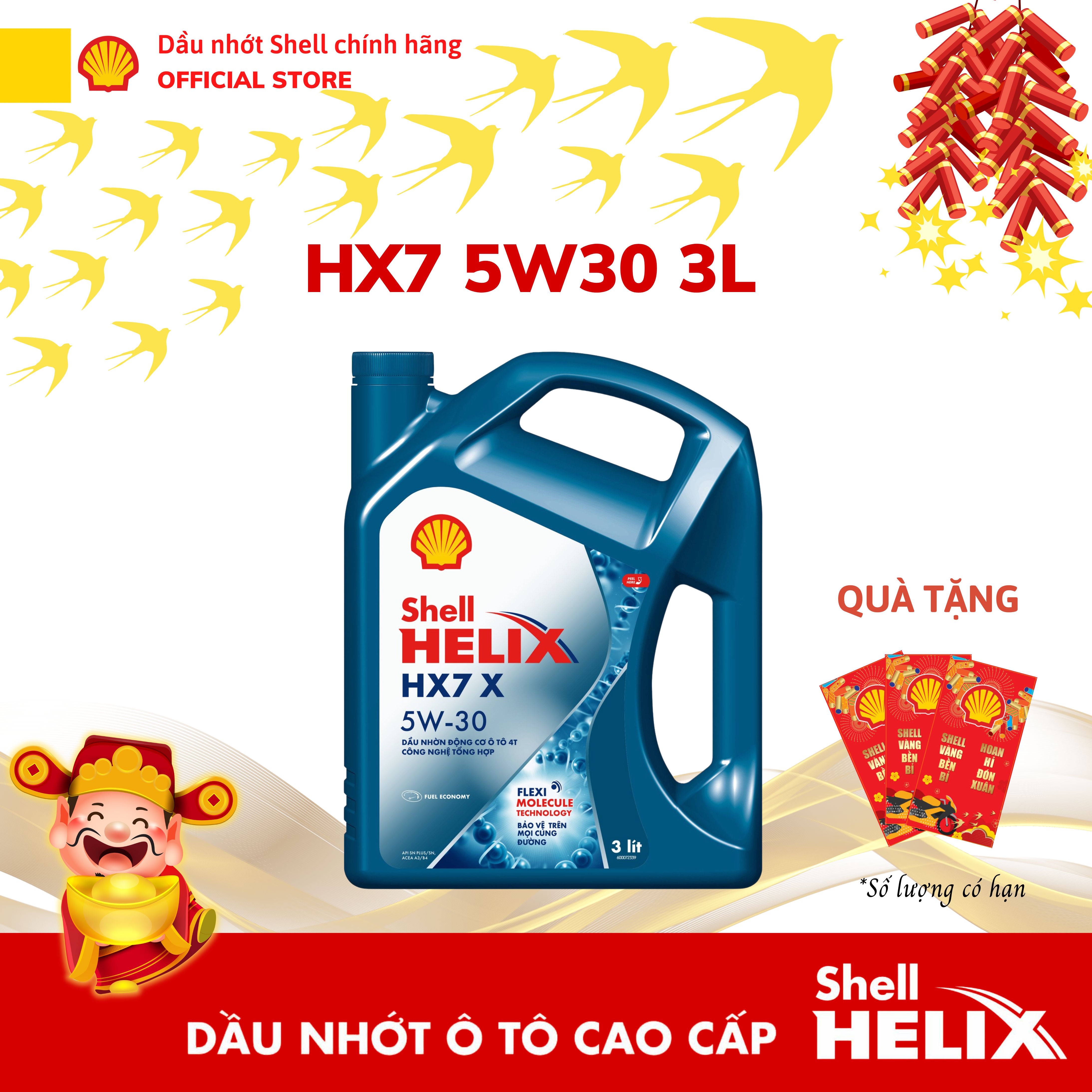 Dầu nhớt xe hơi cao cấp Helix HX7 5W30 3L