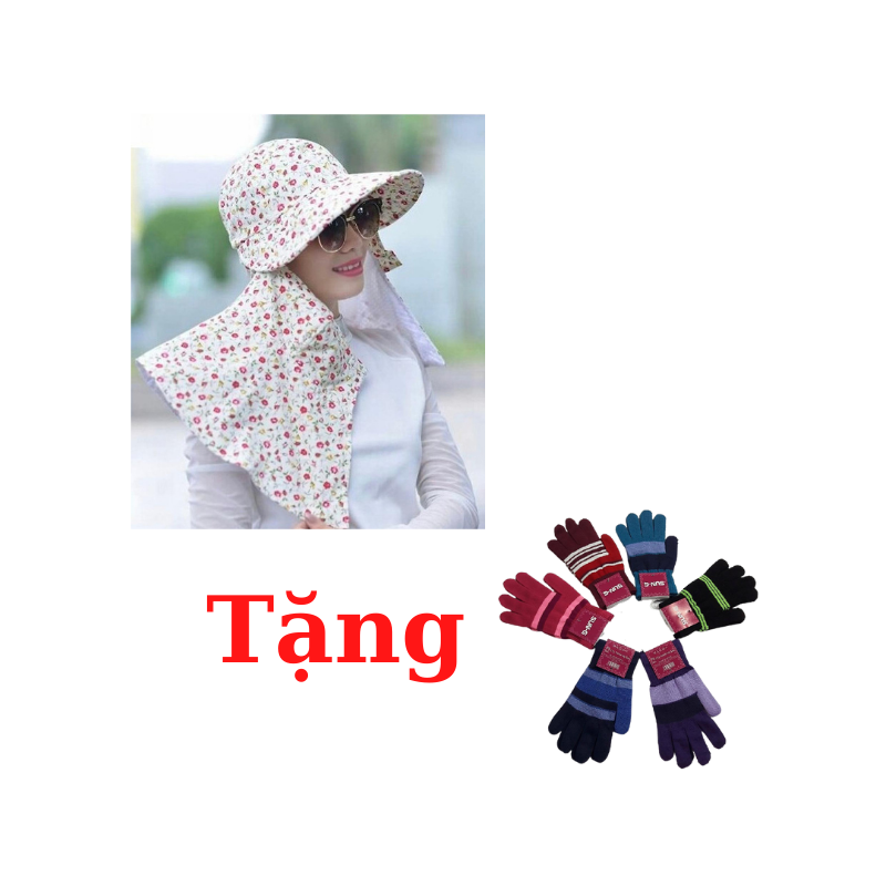 Mũ chống nắng 2 lớp có khẩu trang chống tia UV