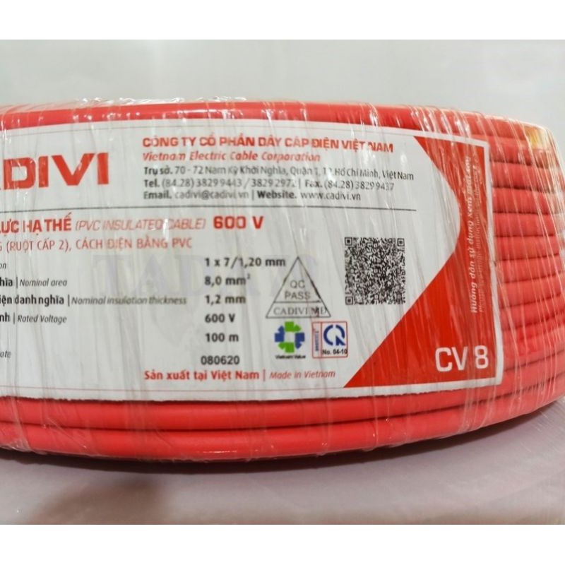 Dây điện cv 8.0cadivi
