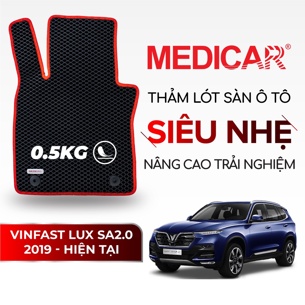 Thảm lót sàn ô tô Medicar xe Vinfast Lux SA2.0- chống nước, không mùi