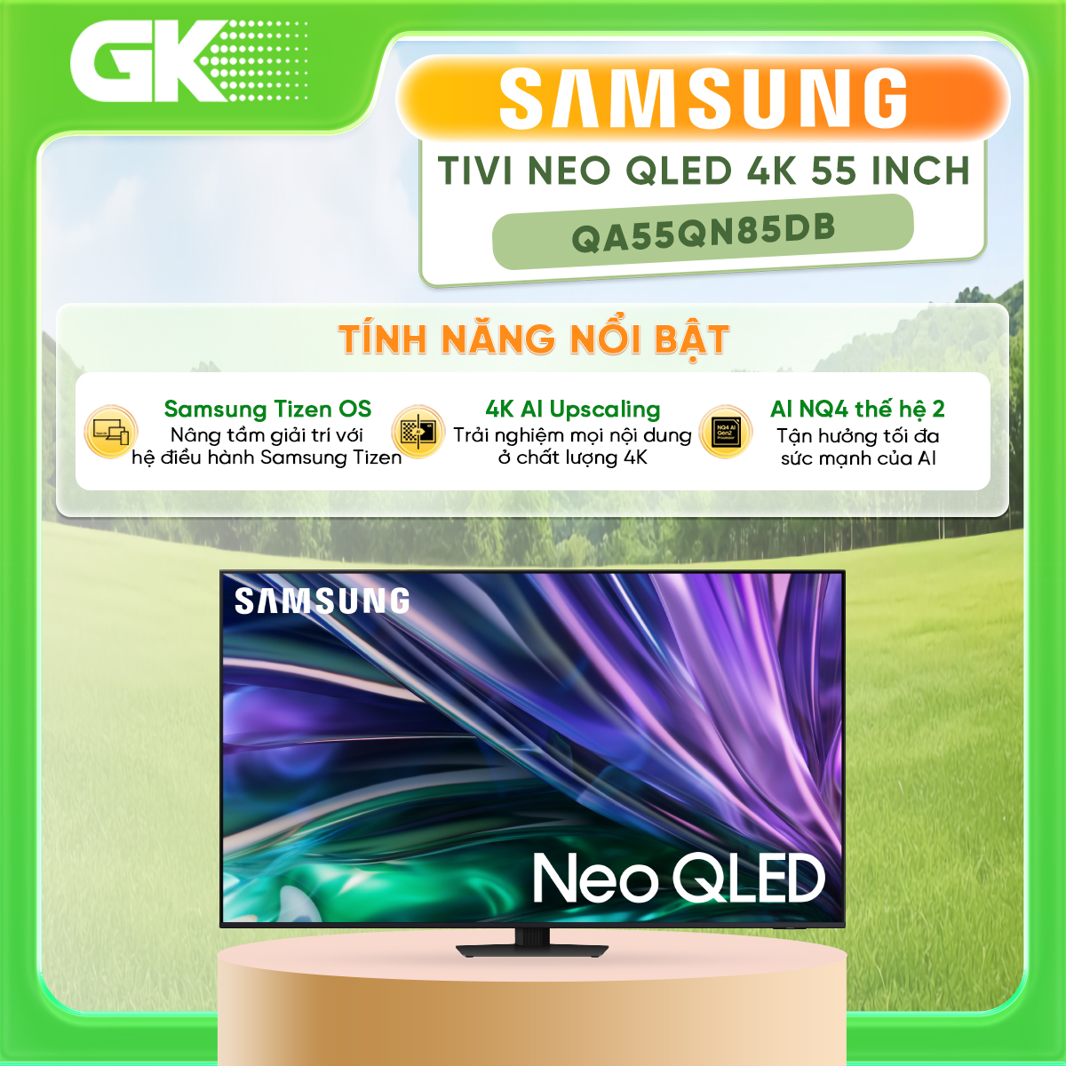 Smart Tivi Neo QLED Samsung 4K 55 inch QA55QN85DB - QA65QN85DB - [HCM] [Trả Góp] - Điều khiển bằng n