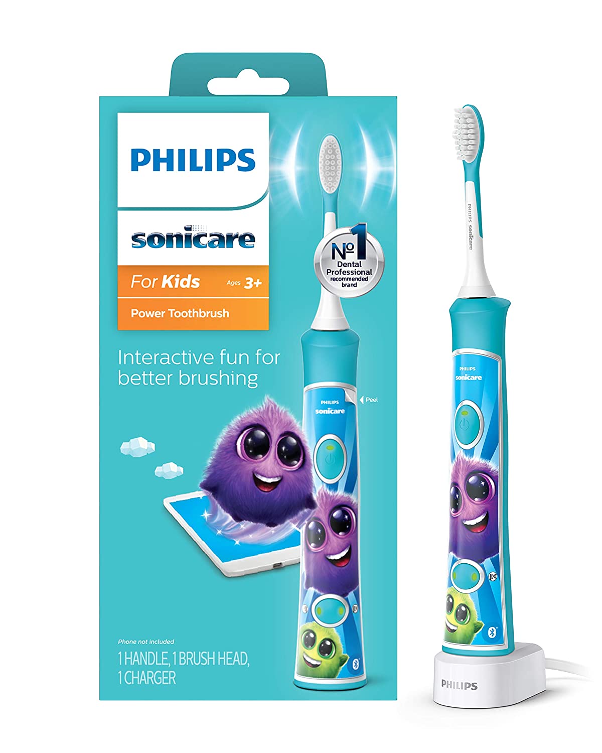 [Hàng Mỹ] Bàn chải điện trẻ em Philips Sonicare for Kids Rechargeable Electric Toothbrush