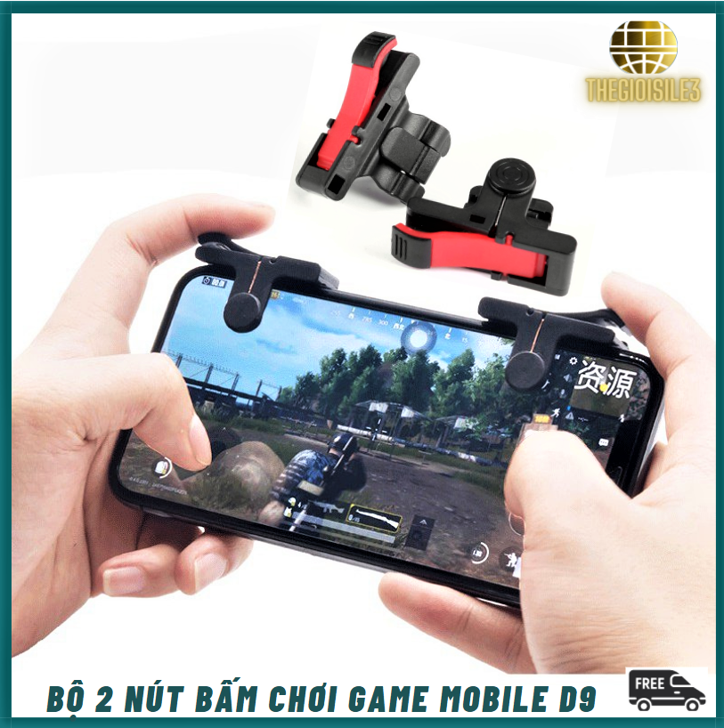 Bộ 2 Nút Bấm Cơ Chơi Game D9 - Hỗ Trợ Tất Cả Các Tựa Game- Game Pubg Mobile, Ros, Cross Fire, Free Fire, Knight Out..- Dạng Móng Gà bản Nâng Cấp Của Nút Bấm C9, Nhỏ Gọn, Dễ Sử Dụng- Thế Giới Sỉ Lẻ 3