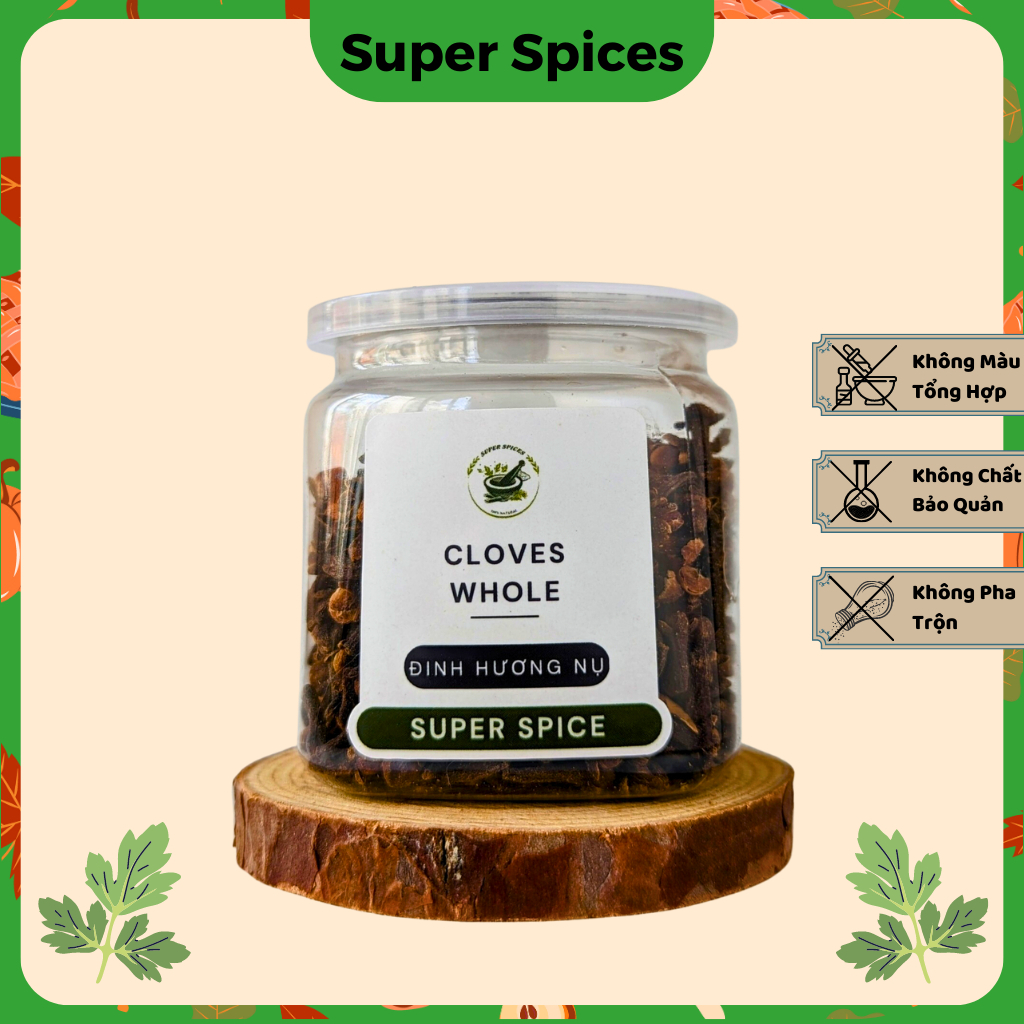 Đinh hương nguyên nụ Cloves Whole Indonesia làm thảo dược và gia vị món âu 50G