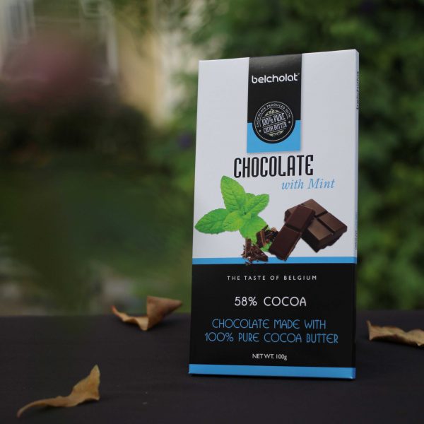 Socola, chocolate Belcholat vị bạc hà thanh 100g