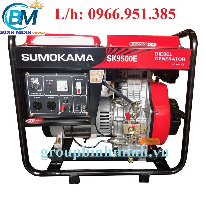 Máy phát điện chạy dầu 6kw sumokama sk9500e có đề