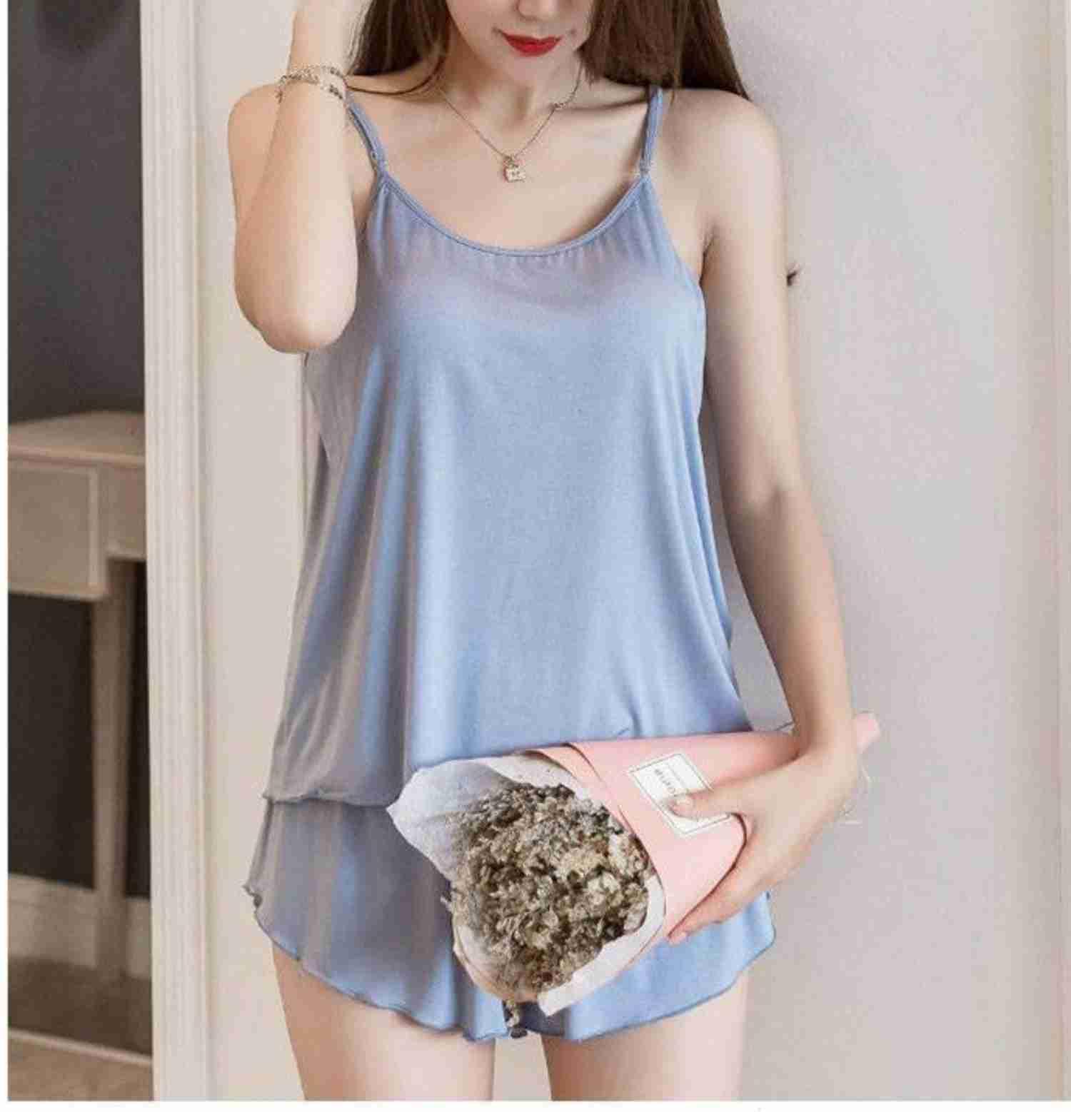 [HCM]Bộ Áo 2 dây quần short mặc ở nhà đi ngủ đáng yêu gợi cảm Macmot