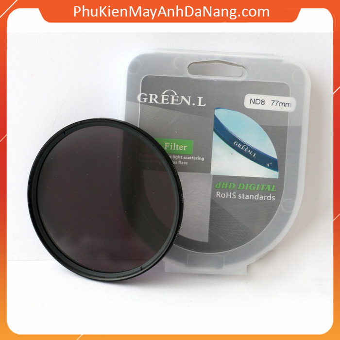 Kính lọc FILTER GREEN.L ND8 SIZE 49mm 52mm 55mm 58mm 62mm 67mm 77mm