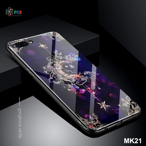 Ốp lưng Iphone 7 Plus /8 Plus in 3D hình hoa văn mặt kính cường lực