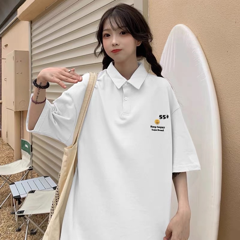 Áo thun có cổ , áo polo keep happy freesize 38-65kg