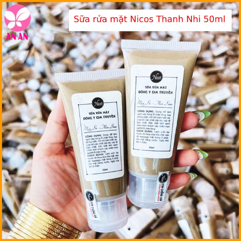 Sữa rửa mặt đông y thanh nhi - sữa rửa mặt nicos 50ml - srm nicos đông y - chính hãng