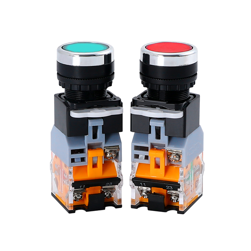 Nút nhấn có đèn tự giữ LA38 phi 22 xanh, đỏ