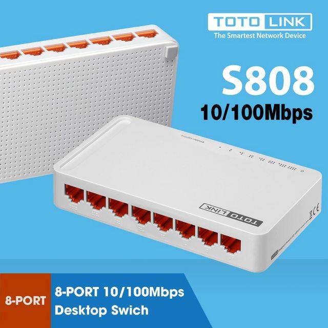 Switch 8 port 10/100mbps totolink s808