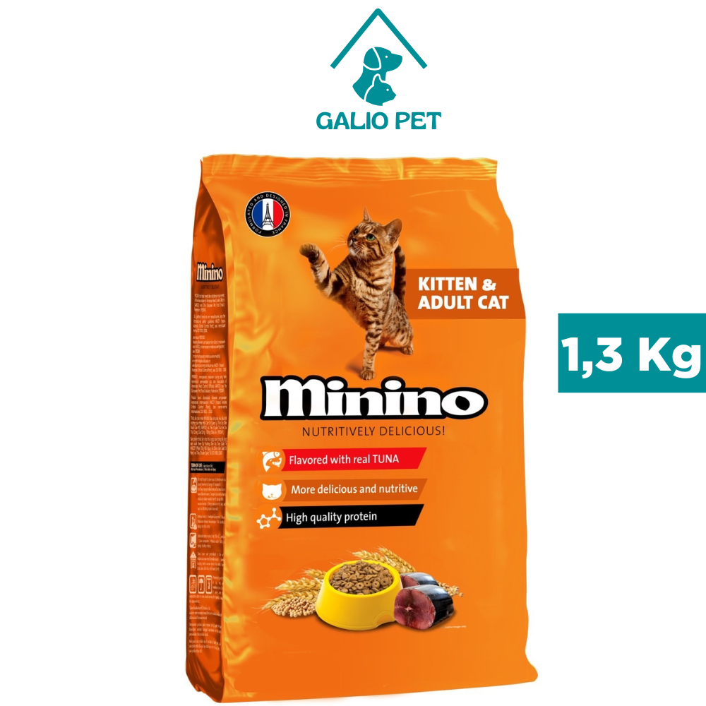 Thức ăn cho mèo minino tuna flavored vị cá ngừ, túi 1.3kg