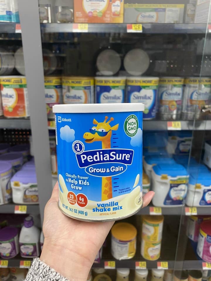 Sữa bột Pediasure hươu cao cổ Pediasure Grow & Gain Hương vani 400g