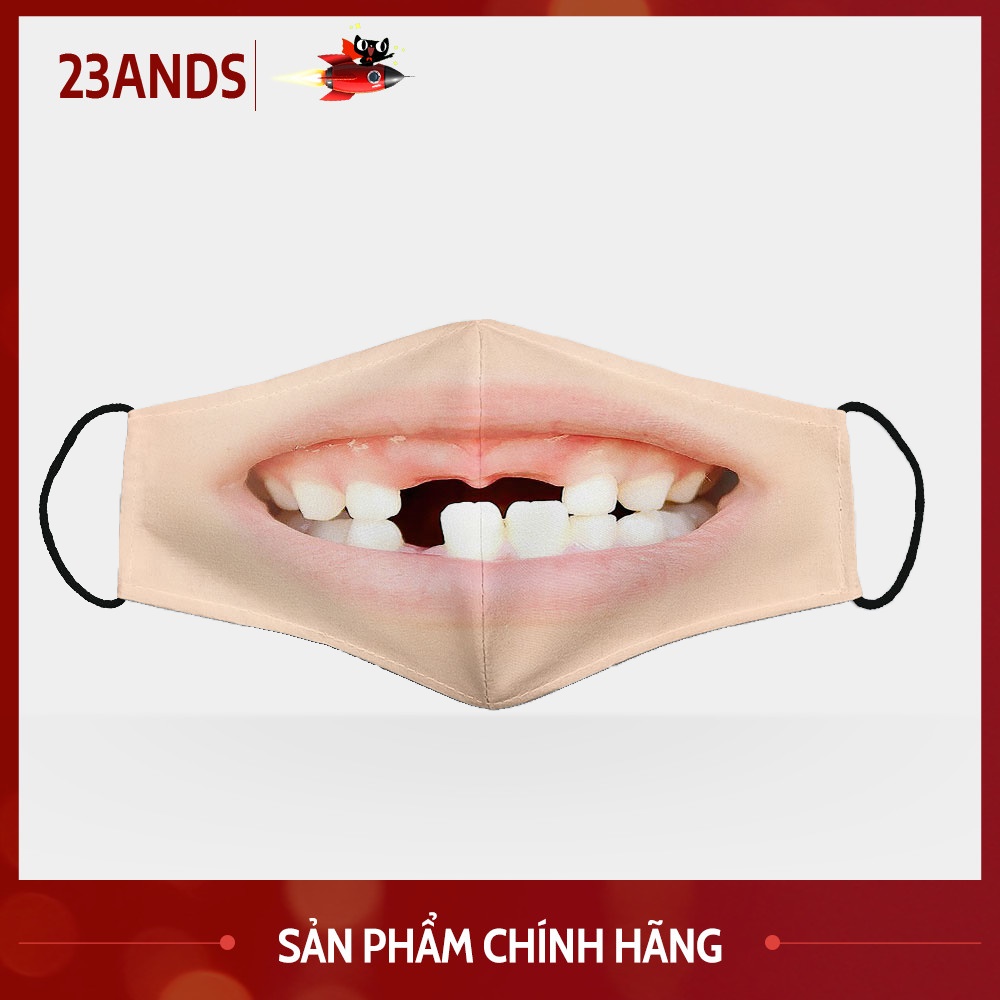 Khẩu Trang Độc Lạ In Hình DRAWN FACES (219).png 23ANDs Vải Cotton 100%, Kháng Khuẩn, Có Thể Giặt Và Tái Sử Dụng Dành cho