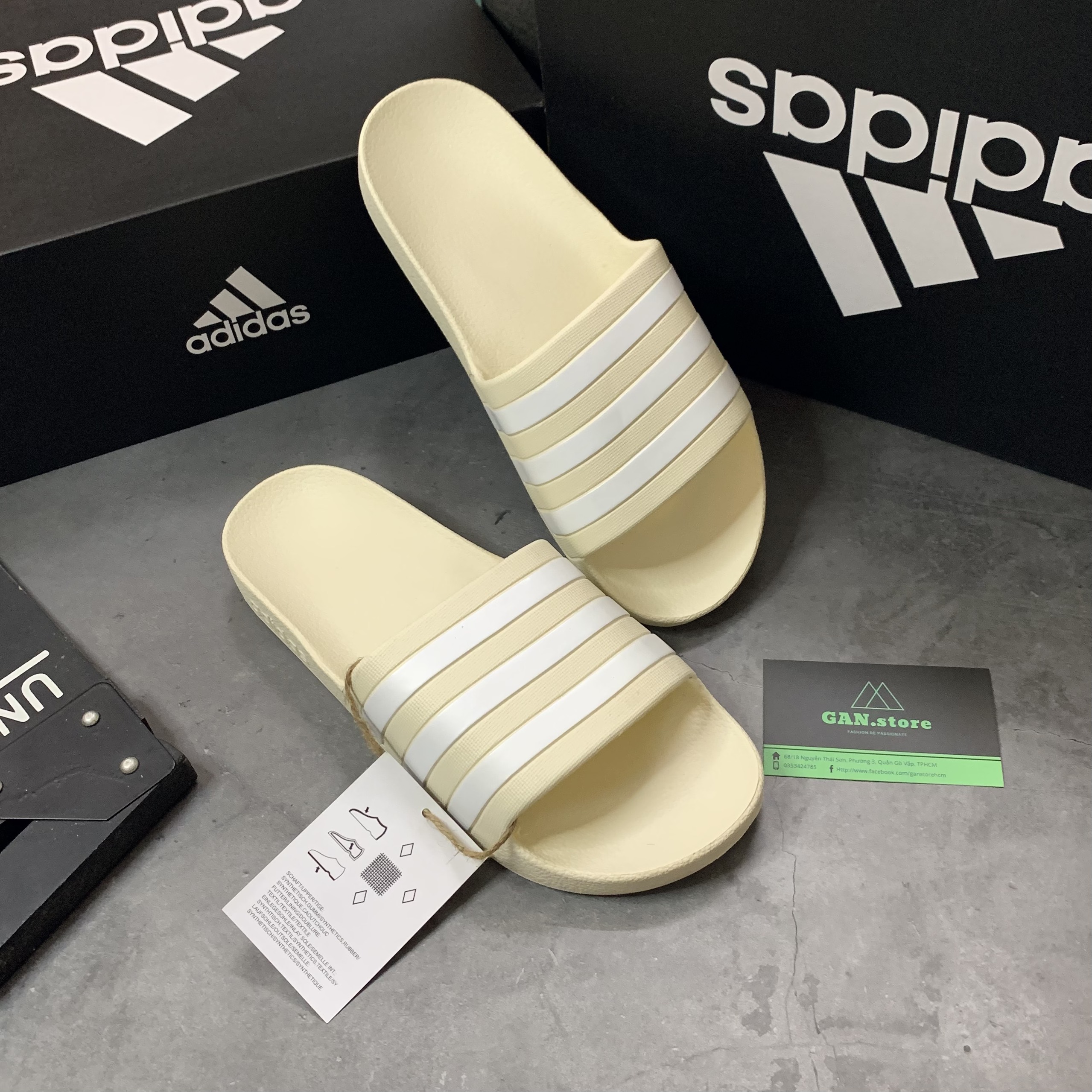 Dép adidas aqua nam vàng - dép adidas full box