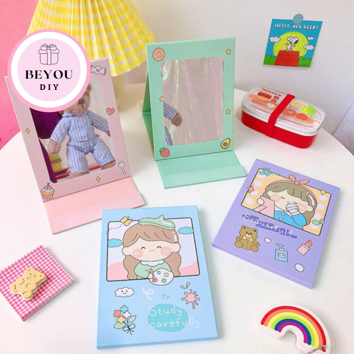 Gương Trang Điểm Gấp Giấy Cô Gái Nhật Bản - BEYOU