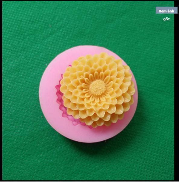 Khuôn silicon hoa nổi 4d hoa thược dược 4.8 cm