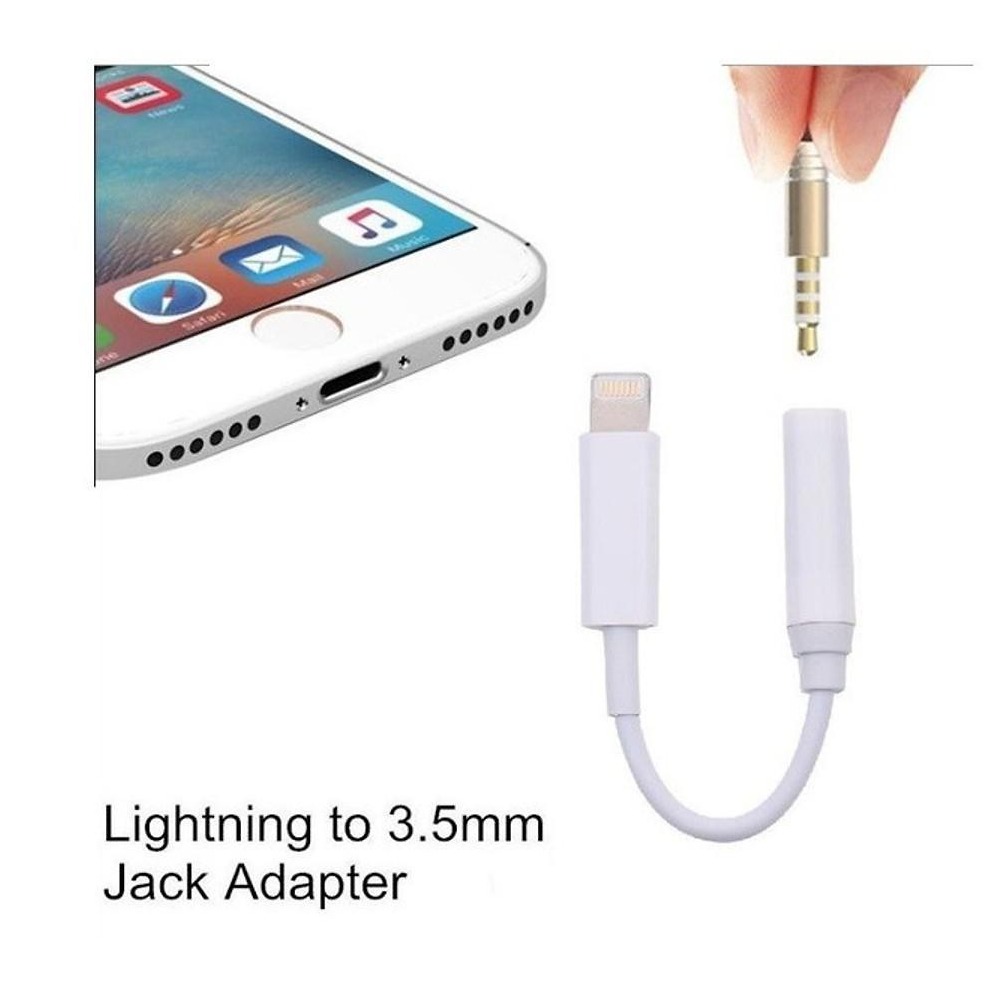 Cáp chuyển đổi tai nghe từ Lightning sang Jack 3.5mm có hỗ trợ Mic