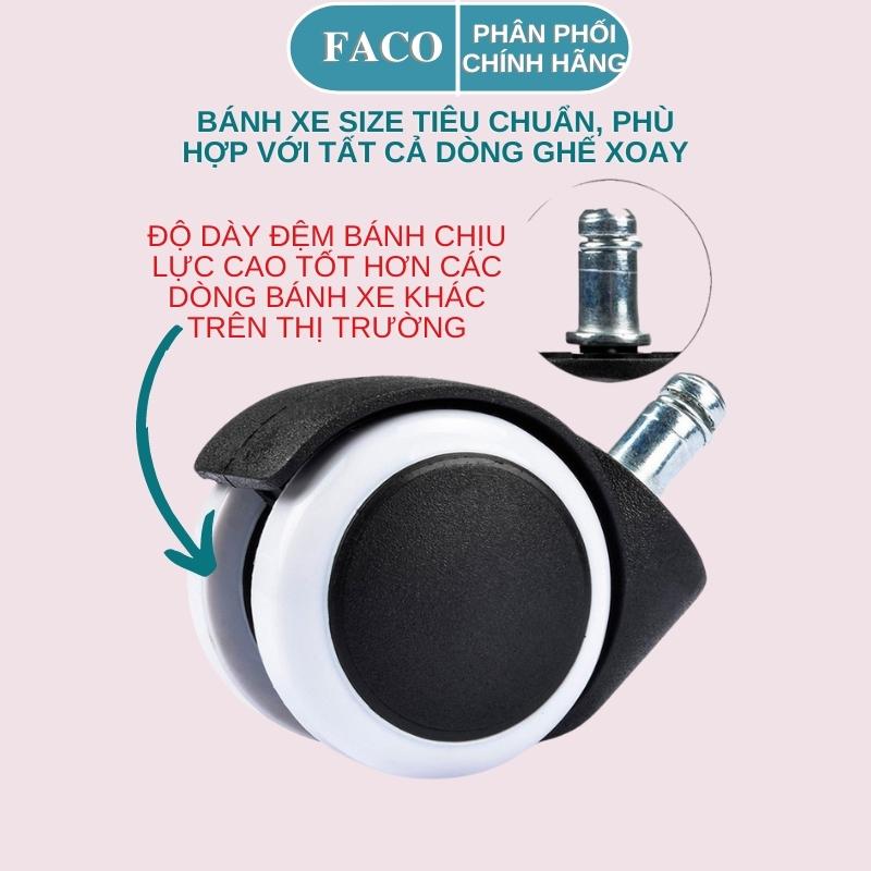 Bánh xe ghế xoay 360 độ - 1 chiếc thích hợp với mọi măt sàn