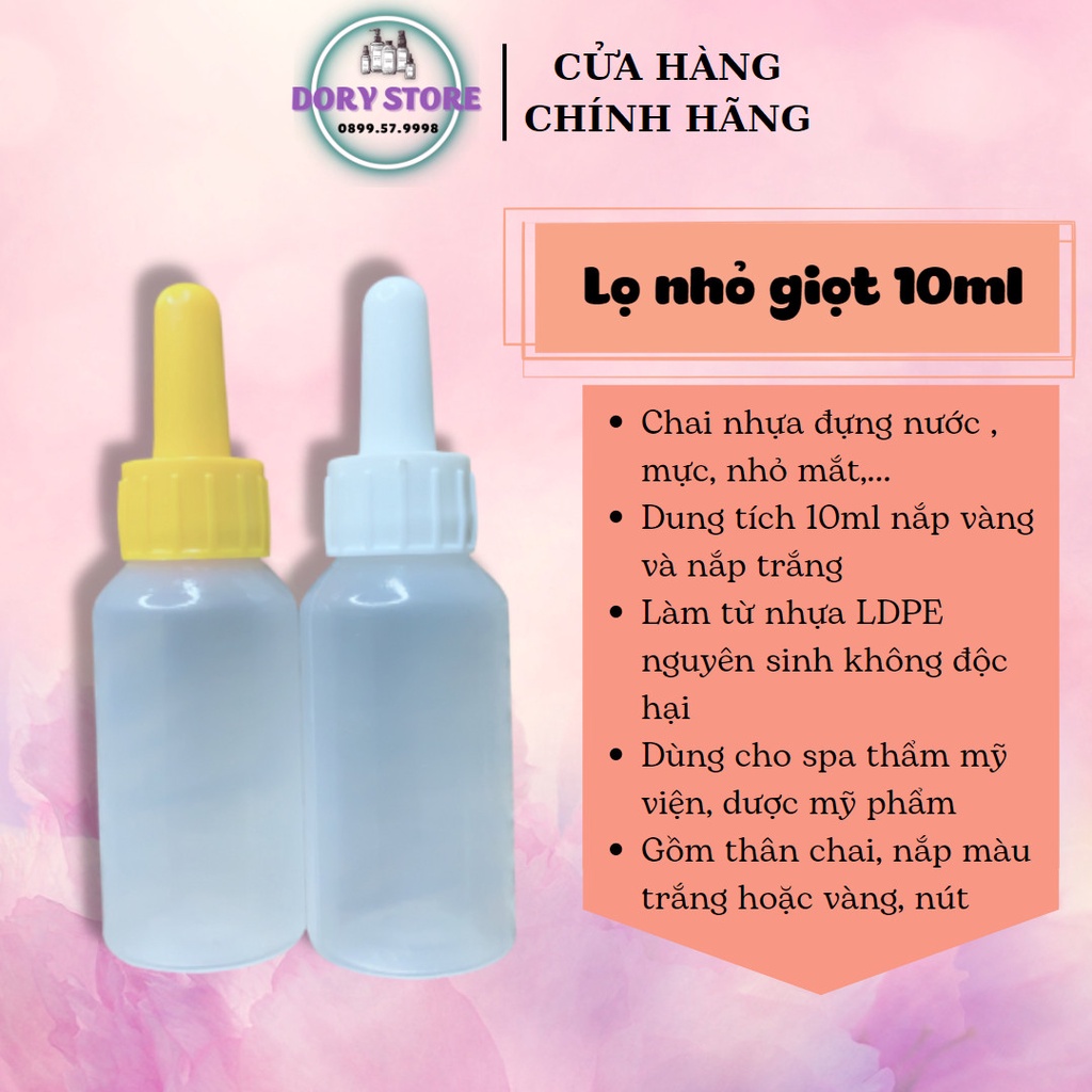 Chai nhỏ giọt 10ml , chai nhựa nhỏ mắt 10ml chiết dung dịch, lọ nhỏ giọt