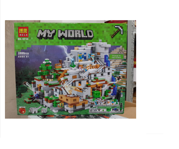 Bộ Lego lắp ráp xếp hình Bela 10735 mô hình My World xếp hình Hang Động Trong Núi 2886 pcs- Ngan Un In