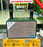 [TẶNG KÈM 2 MICRO ] Loa Xách Tay AZPro SG06 Chính Hãng,  Loa Karaoke Di Động Đỉnh Cao Âm Thanh Giá Rẻ - Loa Bass 15cm Công Suất Lớn Cho Âm Thanh Cực Hay - Đa Dạng Cổng Kết Nối - Bảo Hành 12 Tháng.