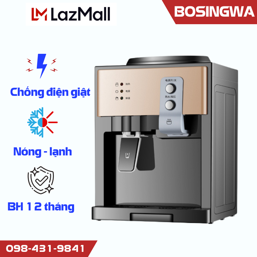 Bình nước nóng lạnh mini, máy lọc nước nóng lạnh -cây nước nóng lạnh để bàn, 3 chế độ nước nóng - lạnh - ấm, dễ dàng sử dụng, tiện ích cho mọi nhà - bảo hành chính hãng 12 tháng