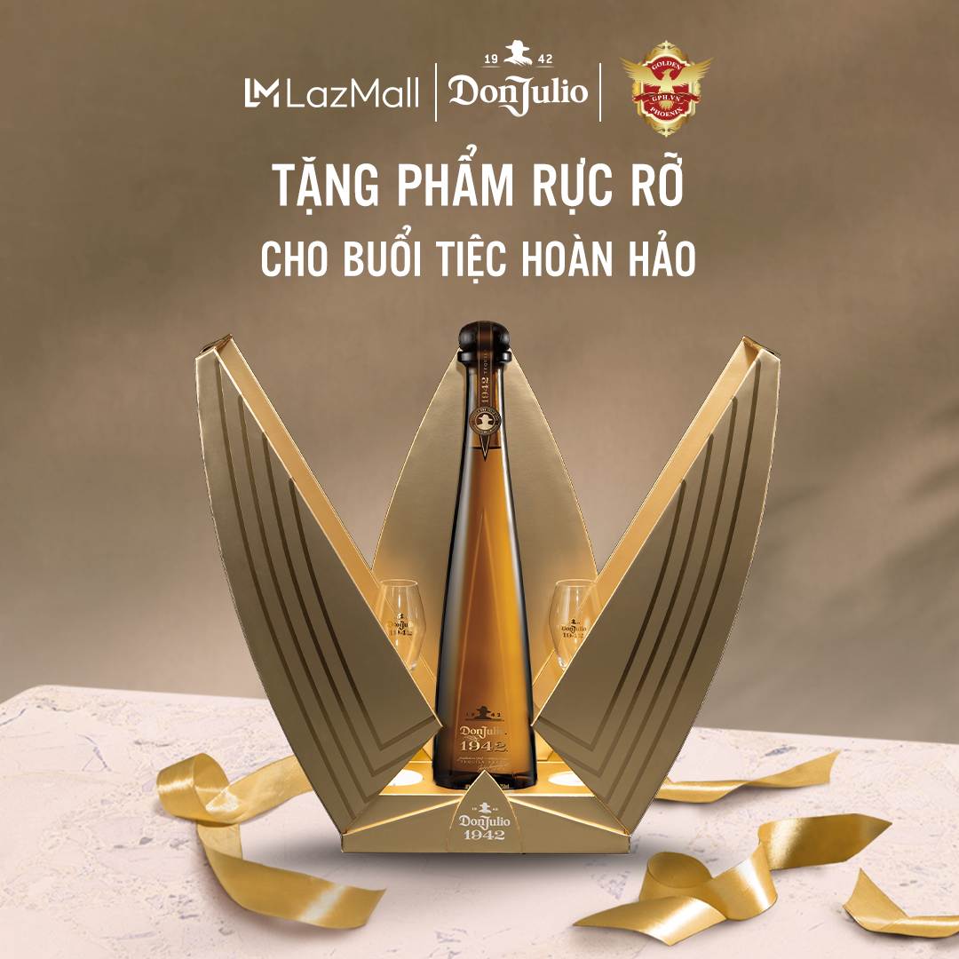 Hộp Quà Tết Rượu Don Julio 1942 Tequila 38% 750ml – Rượu Tequila Chính Hãng - Tặng Phẩm Rực Rỡ Cho Buổi Tiệc Hoàn Hảo