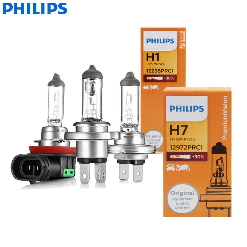 Bóng đèn pha philips 12v55w công nghệ halogen chân h4,h7