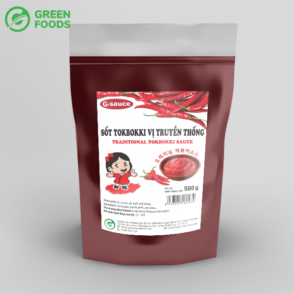 Sốt Tokbokki Vị Truyền Thống Cay Nồng Green Foods 500g
