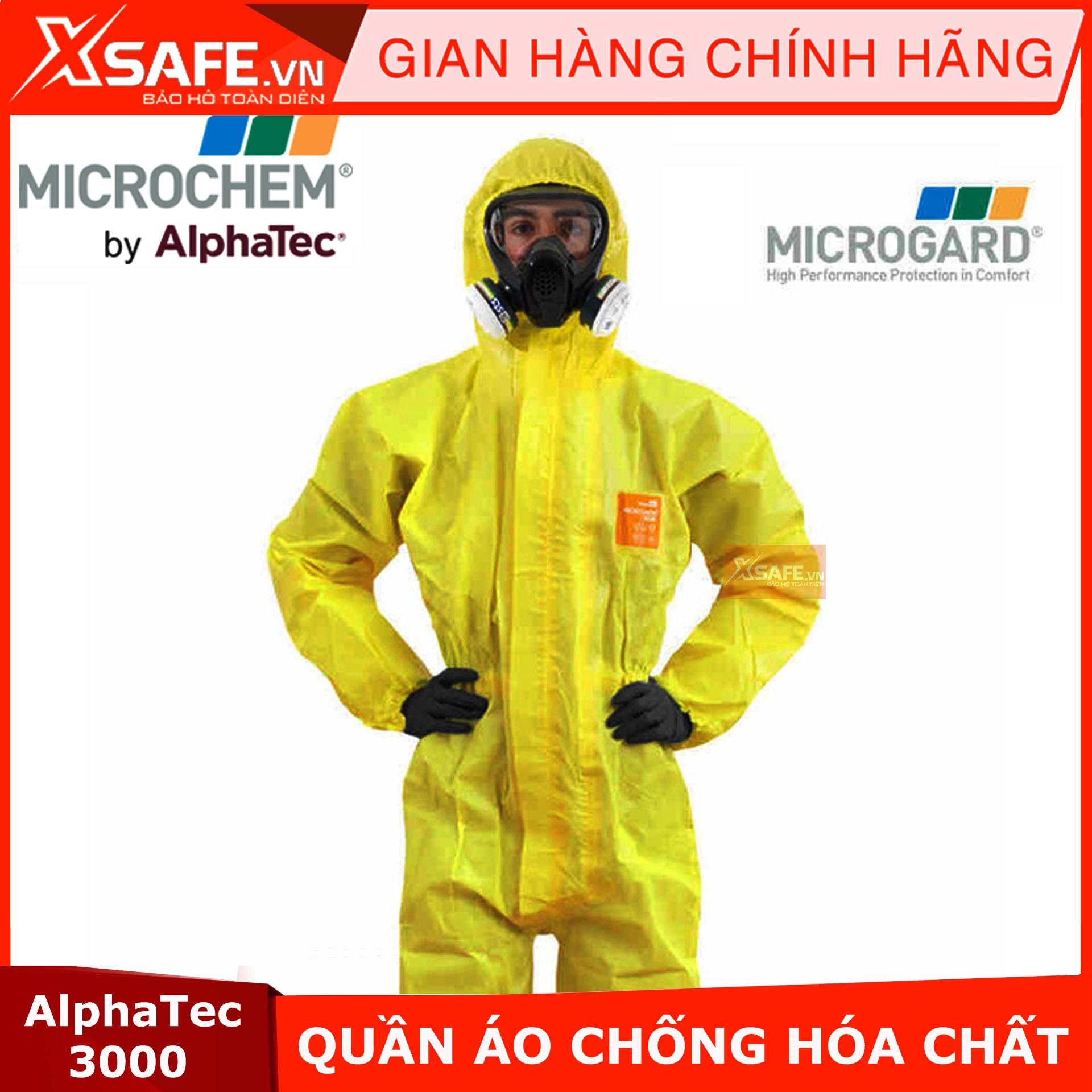 Quần áo chống hoá chất Ansell 3000 chống hoá chất bụi phóng xạquần áo phòng dịchchống Covidphun sơn hóa chất