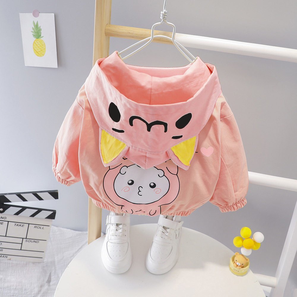 Quần Áo Trẻ em - Áo Khoác 2 lớp có Hình Chú Lợn Con Cực Kỳ Đáng Yêu Cho bé trai gái-Thời trang sành điệu dành cho trẻ em