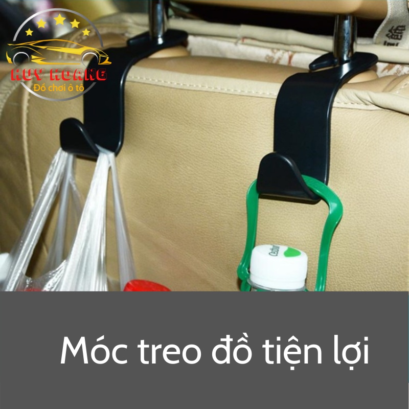Móc treo đồ tựa đầu ghế trước ô tô chịu lực cao, móc treo đa năng tiện lợi